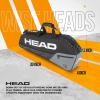 HEAD Core 3R Pro Tennis Racquet Bag – Holds 3 Racquets, Adjustable Strap(Black/Grey)