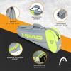 HEAD Core 3R Pro Tennis Racquet Bag – Holds 3 Racquets, Adjustable Strap(Grey/Yellow)