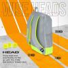 HEAD Core Tennis Backpack – Holds 2 Racquets with Padded Adjustable Straps Sports Bag(Grey/Yellow)