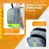 HEAD Core Tennis Backpack – Holds 2 Racquets with Padded Adjustable Straps Sports Bag(Grey/Yellow)