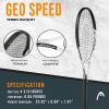 HEAD Geo Speed Adult Tennis Racket – Pre-Strung Light Balance 27.5 Inch Racquet(Black/White)