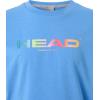 HEAD Junior Rainbow T-Shirt – Soft Moisture Wicking Logo Tee for Sports & Everyday Wear(Airforce Blue)