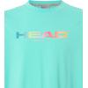 HEAD Junior Rainbow T-Shirt – Soft Moisture Wicking Logo Tee for Sports & Everyday Wear(Turquoise)