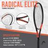 HEAD Ti. Radical Elite Tennis Racket – Pre-Strung Light Balance 27 Inch Racquet, Gray/Orange