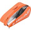 HEAD Tour Racquet Bag L (9R) Tennis Bag – Holds Up to 9 Racquets, CCT+ Climate Control Technology, 2 Main Compartments, Shoe Pocket & Backpack Carry System(Orange)