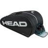 HEAD Tour Racquet Bag L (9R) Tennis Bag – Holds Up to 9 Racquets, CCT+ Climate Control Technology, 2 Main Compartments, Shoe Pocket & Backpack Carry System(Black)