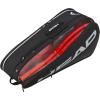 HEAD Tour Racquet Bag M (6R) Tennis Bag – Holds Up to 6 Racquets, CCT+ Climate Control Technology, 2 Main Compartments, Shoe Pocket & Backpack Carry System(Black)