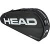 HEAD Tour Racquet Bag S (3R) Tennis Bag – Holds 3 Racquets, Reflective Fabric, Backpack Carry System, External Phone Pocket & Accessory Storage(Black)