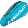 HEAD Tour Racquet Bag S (3R) Tennis Bag – Holds 3 Racquets, Reflective Fabric, Backpack Carry System, External Phone Pocket & Accessory Storage(Blue)