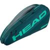 HEAD Tour Racquet Bag S (3R) Tennis Bag – Holds 3 Racquets, Reflective Fabric, Backpack Carry System, External Phone Pocket & Accessory Storage(Green)