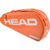 HEAD Tour Racquet Bag S (3R) Tennis Bag – Holds 3 Racquets, Reflective Fabric, Backpack Carry System, External Phone Pocket & Accessory Storage(Orange)