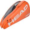 HEAD Tour Racquet Bag S (3R) Tennis Bag – Holds 3 Racquets, Reflective Fabric, Backpack Carry System, External Phone Pocket & Accessory Storage(Orange)