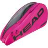 HEAD Tour Racquet Bag S (3R) Tennis Bag – Holds 3 Racquets, Reflective Fabric, Backpack Carry System, External Phone Pocket & Accessory Storage(Pink)