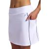 HEAD Women’s Golf Skort, Standard Fit, 17” Inseam, Mid-Rise, Stretch Lightweight Fabric(Stark White)