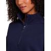 HEAD Women’s Supersoft Fleece Half-zip, Relaxed Fit, Midweight Fleece Material(Dress Blue)