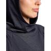 HEAD Women’s Tally Brushback Hoodie, Relaxed Fit, Stretch Midweight Material, Moisture-wicking(Black Heather)