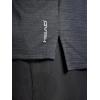 Head Women’s Aura Long Sleeve Top, Slim Fit, Stretch Lightweight Material(Black Heather)