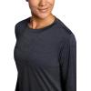 Head Women’s Aura Long Sleeve Top, Slim Fit, Stretch Lightweight Material(Black Heather)
