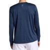 Head Women’s Aura Long Sleeve Top, Slim Fit, Stretch Lightweight Material(Dress Blue Heather)