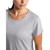 Head Women’s Backspin Crewneck T-Shirt, Slim Fit, Lightweight and Breathable Mesh Fabric(Alloy)