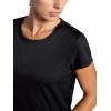Head Women’s Backspin Crewneck T-Shirt, Slim Fit, Lightweight and Breathable Mesh Fabric(Black)