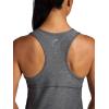 Head Women’s Break Point Tank Top, Slim Fit, Lightweight Heathered Material(Black Heather)