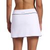 Head Women’s Breakpoint Piping Skort, Standard Fit, Mid-Rise, Stretch Midweight Material, Built-in Compression Shorts(Stark White)