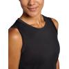 Head Women’s Cooldown Tank Top, Relaxed Fit, Stretch Lightweight Jacquard Material(Black)