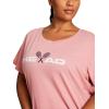 Head Women’s Crossed Racquets Crewneck Top, Relaxed Fit, Lightweight Jersey Material(Rose Elegance)