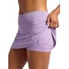 Head Women’s Half Swing Mesh Skort, Relaxed Fit, 13” Inseam, Built-in Compression Shorts with Pockets(Lavendula)