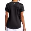 Head Women’s Mesh V-Neck T-Shirt, Slim Fit, Stretch Lightweight Material(Black)