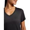Head Women’s Mesh V-Neck T-Shirt, Slim Fit, Stretch Lightweight Material(Black)