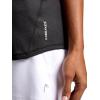 Head Women’s Mesh V-Neck T-Shirt, Slim Fit, Stretch Lightweight Material(Black)
