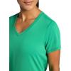 Head Women’s Mesh V-Neck T-Shirt, Slim Fit, Stretch Lightweight Material(Holly Green)