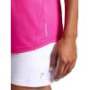 Head Women’s Mesh V-Neck T-Shirt, Slim Fit, Stretch Lightweight Material(Proud Pink)