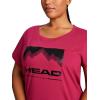 Head Women’s Mountains Reverb Top, Relaxed Fit, Lightweight Jersey Material(Cherries Jubilee)