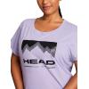 Head Women’s Mountains Reverb Top, Relaxed Fit, Lightweight Jersey Material(Heirloom Lilac)