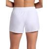 Head Women’s Rally Woven Short, Relaxed Fit, 4” Inseam, Mid-Rise, Stretch Lightweight Material, Moisture-Wicking(Stark White)