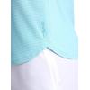 Head Women’s Shadow Stripe Crewneck T-Shirt, Slim Fit, Stretch Lightweight Material(Aquatic)
