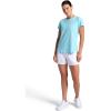 Head Women’s Shadow Stripe Crewneck T-Shirt, Slim Fit, Stretch Lightweight Material(Aquatic)
