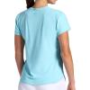 Head Women’s Shadow Stripe Crewneck T-Shirt, Slim Fit, Stretch Lightweight Material(Aquatic)