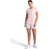 Head Women’s Shadow Stripe Crewneck T-Shirt, Slim Fit, Stretch Lightweight Material(Crystal Rose)