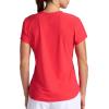 Head Women’s Shadow Stripe Crewneck T-Shirt, Slim Fit, Stretch Lightweight Material(Hibiscus)