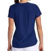 Head Women’s Shadow Stripe Crewneck T-Shirt, Slim Fit, Stretch Lightweight Material(Medieval Blue)