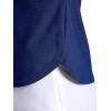 Head Women’s Shadow Stripe Crewneck T-Shirt, Slim Fit, Stretch Lightweight Material(Medieval Blue)
