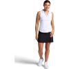 Head Women’s Swing Stripe Skort, Relaxed Fit, 15” Inseam, Built-in Compression Shorts with Pockets(Black)
