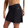 Head Women’s Swing Stripe Skort, Relaxed Fit, 15” Inseam, Built-in Compression Shorts with Pockets(Black)