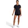 Head Women’s Vigor Short, Relaxed Fit, 3” Inseam, Mid-Rise, Stretch Lightweight Material, Moisture-Wicking(Black)