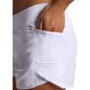 Head Women’s Vigor Short, Relaxed Fit, Mid-Rise, Stretch Lightweight Material, Moisture-Wicking, Built-in Underwear Liner(Stark White)