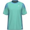 HEAD Boys Slice Performance T-Shirt – Lightweight Moisture Wicking Athletic Tee(Turquoise/Airforce Blue)
